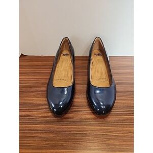 Sofft Womens Lillian 10W DARYA NAVY SF0105517 Leather Block Heels